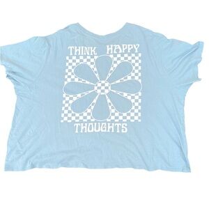 Rebellious One Blue Boxy Short Sleeve T-Shirt